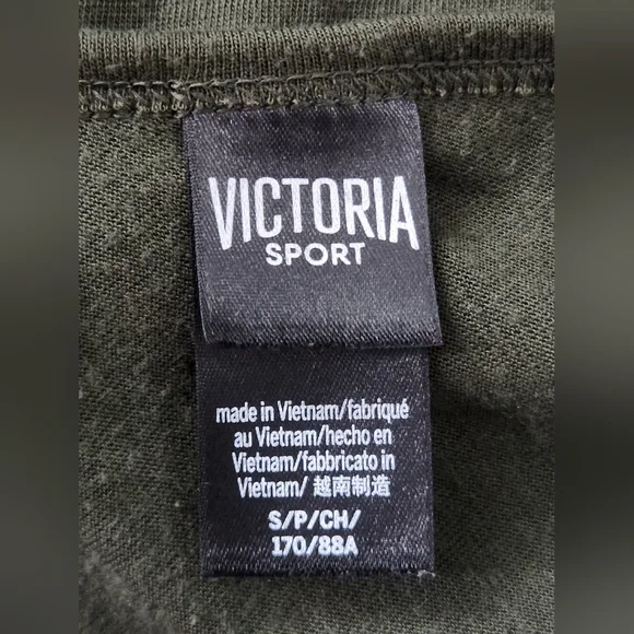 Victoria Sport VS Size small S Green T-Shirt Exercise Workout Lounge Tee - Picture 3 of 5